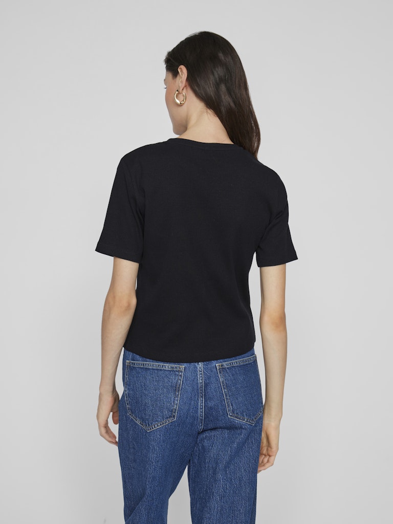Vila Damen T-Shirts Black Beauty