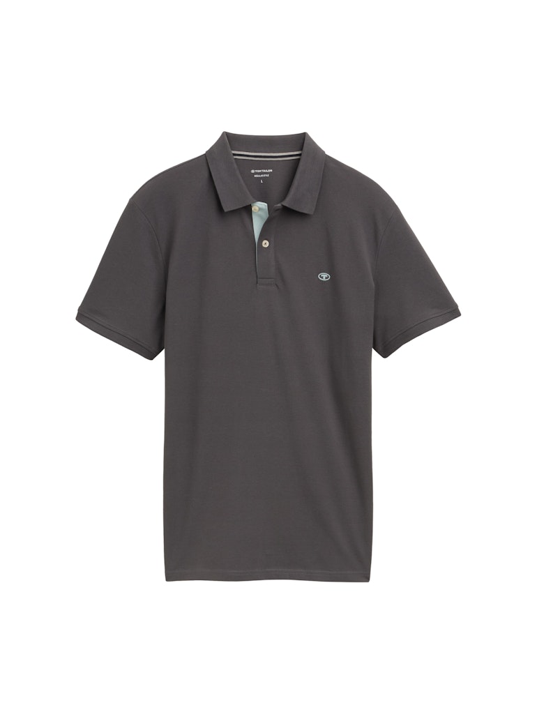 Tom Tailor Herren Polo-Shirts Dark Shadow