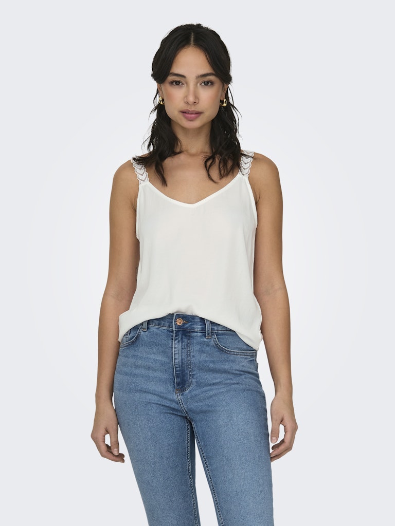 Only Damen Tops Cloud Dancer