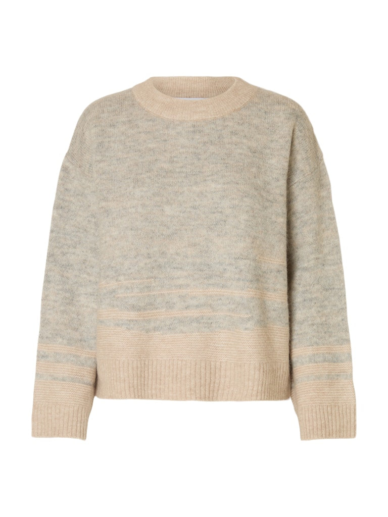 Selected Femme Damen Pullover Light Grey Mela