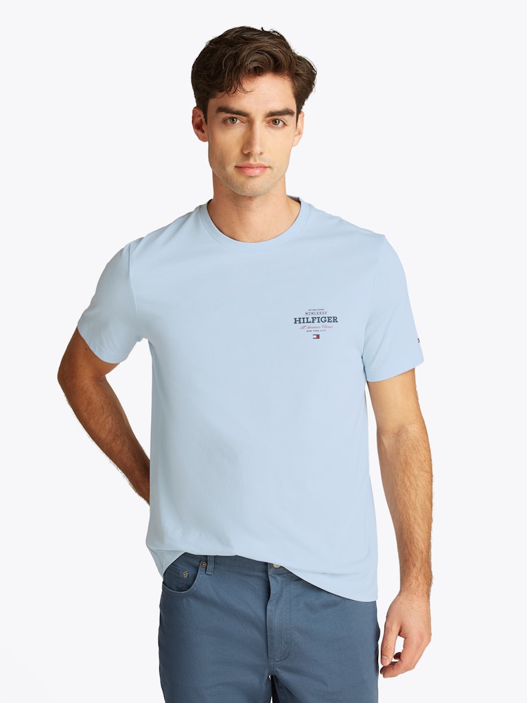 Tommy Hilfiger Herren T-Shirts kurz Co Blue