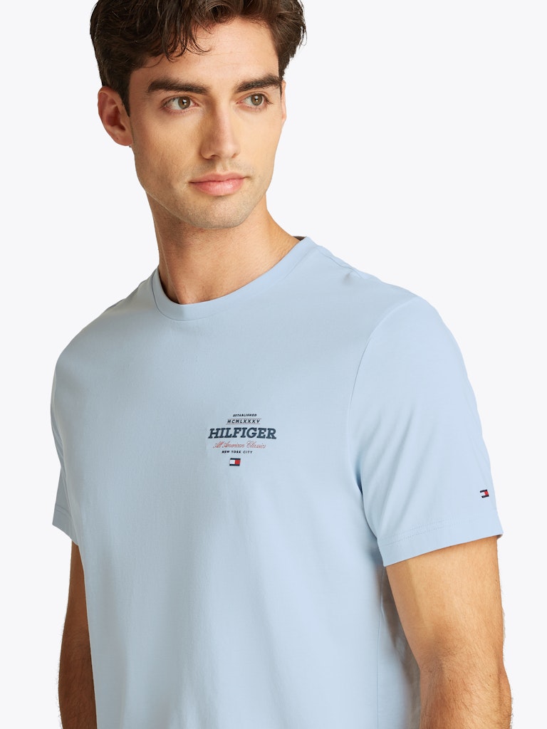 Tommy Hilfiger Herren T-Shirts kurz Co Blue