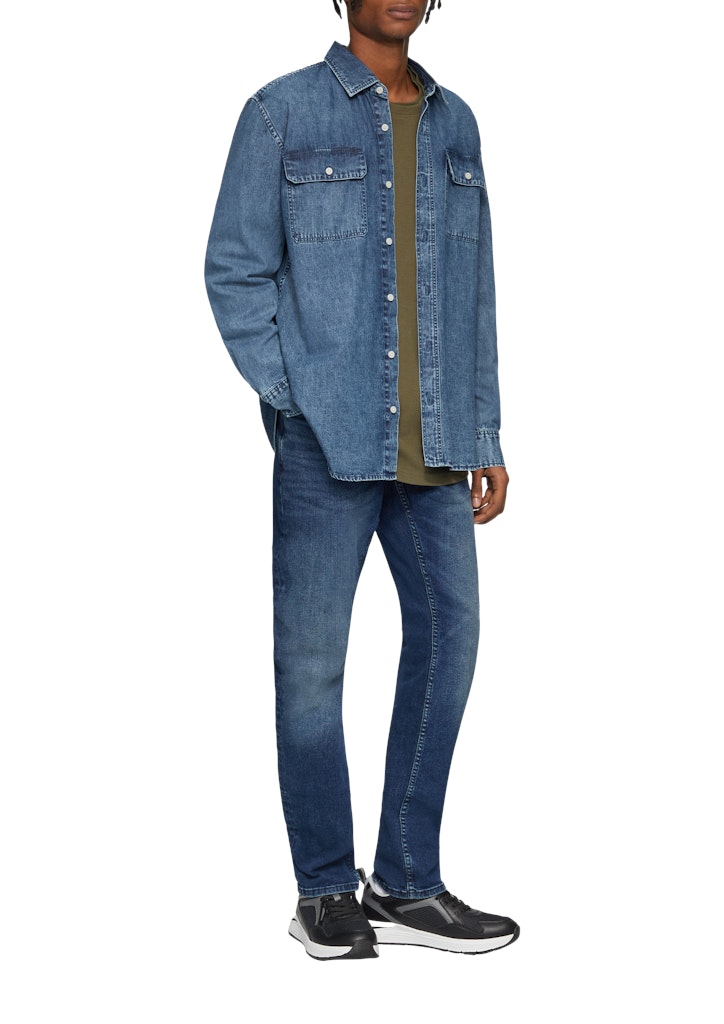 QS by S.Oliver Herren Hemden lang Blue