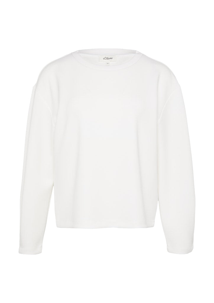 S. Oliver red Damen Sweatshirts White