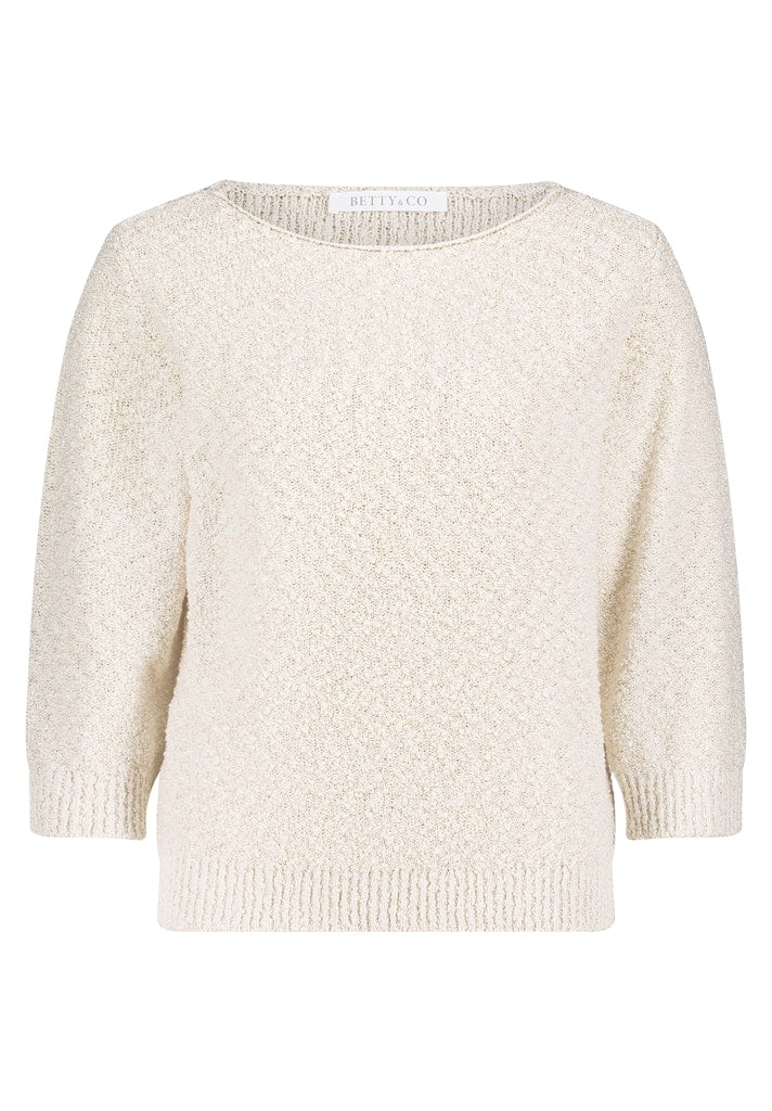 Betty & Co Damen Pullover Cream/Gold