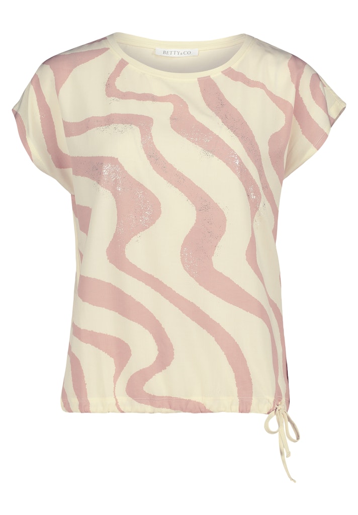 Betty & Co Damen T-Shirts Yellow/Taupe