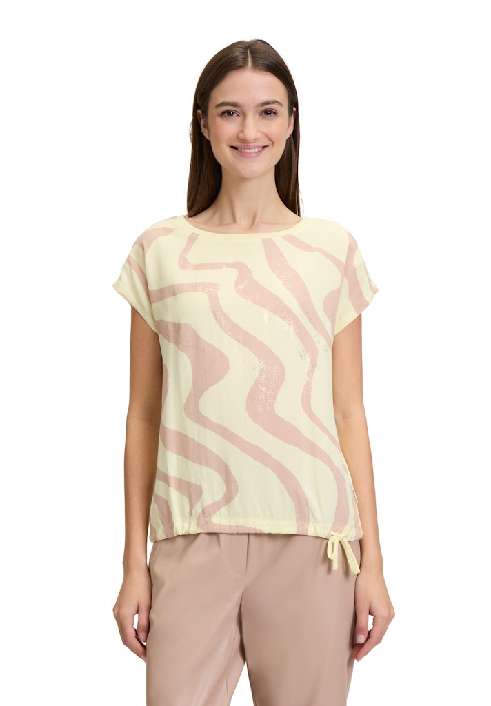 Betty & Co Damen T-Shirts Yellow/Taupe