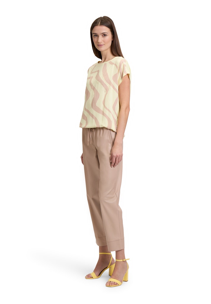 Betty & Co Damen T-Shirts Yellow/Taupe