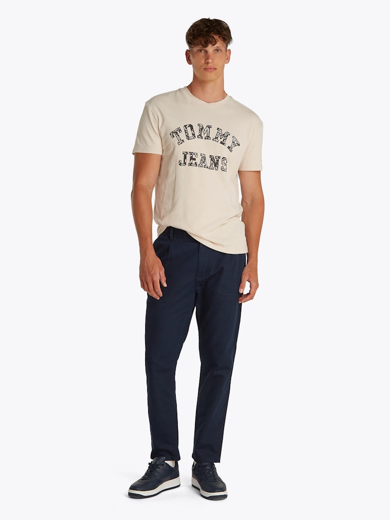 Tommy Jeans Herren T-Shirts kurz Acg Beige
