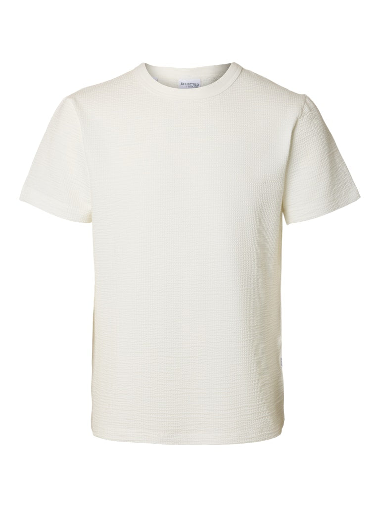 Selected homme Herren T-Shirts kurz  Egret