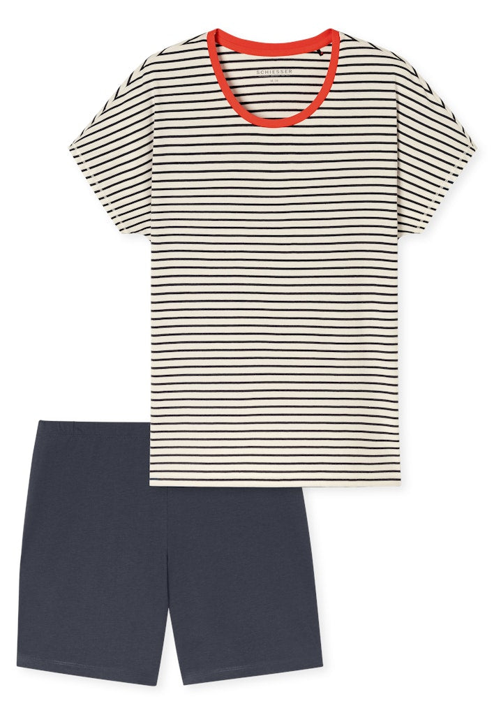 Schiesser Schlafanzug Off-White