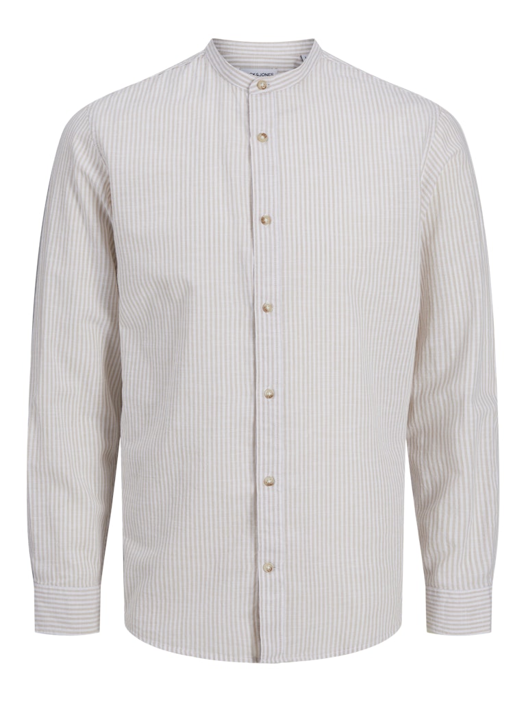 Jack & Jones Herren Hemden lang Oxford Tan/Stri