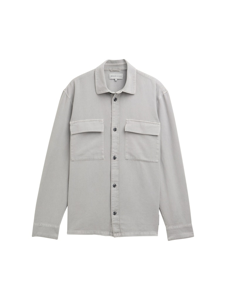 Tom Tailor denim Herren Hemden lang Chalk Grey