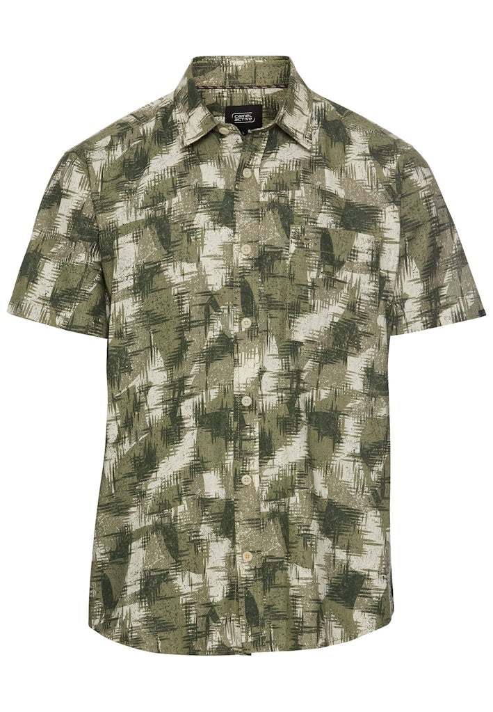 Camel active Herren Hemden kurz  Dusty Khaki