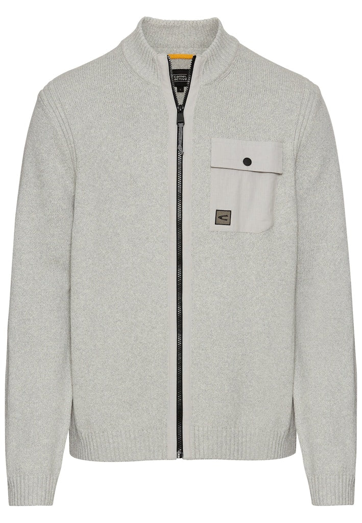 Camel active Herren Strickjacken  Stone Gray