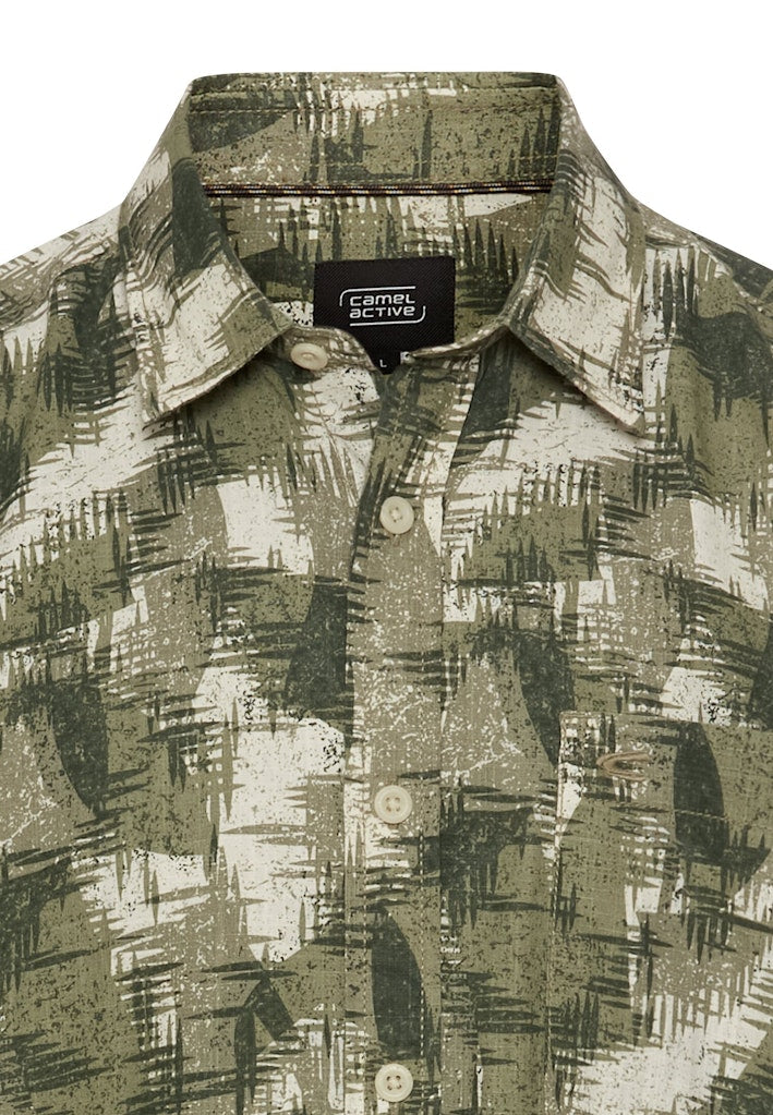 Camel active Herren Hemden kurz  Dusty Khaki
