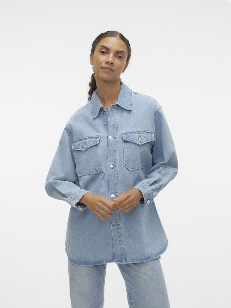 Vero Moda Damen Blusen Light Blue Deni