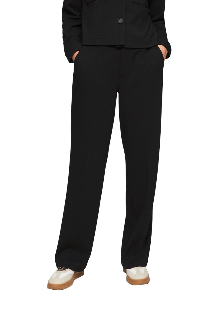 S. Oliver red Damen Hosen Grey/Black