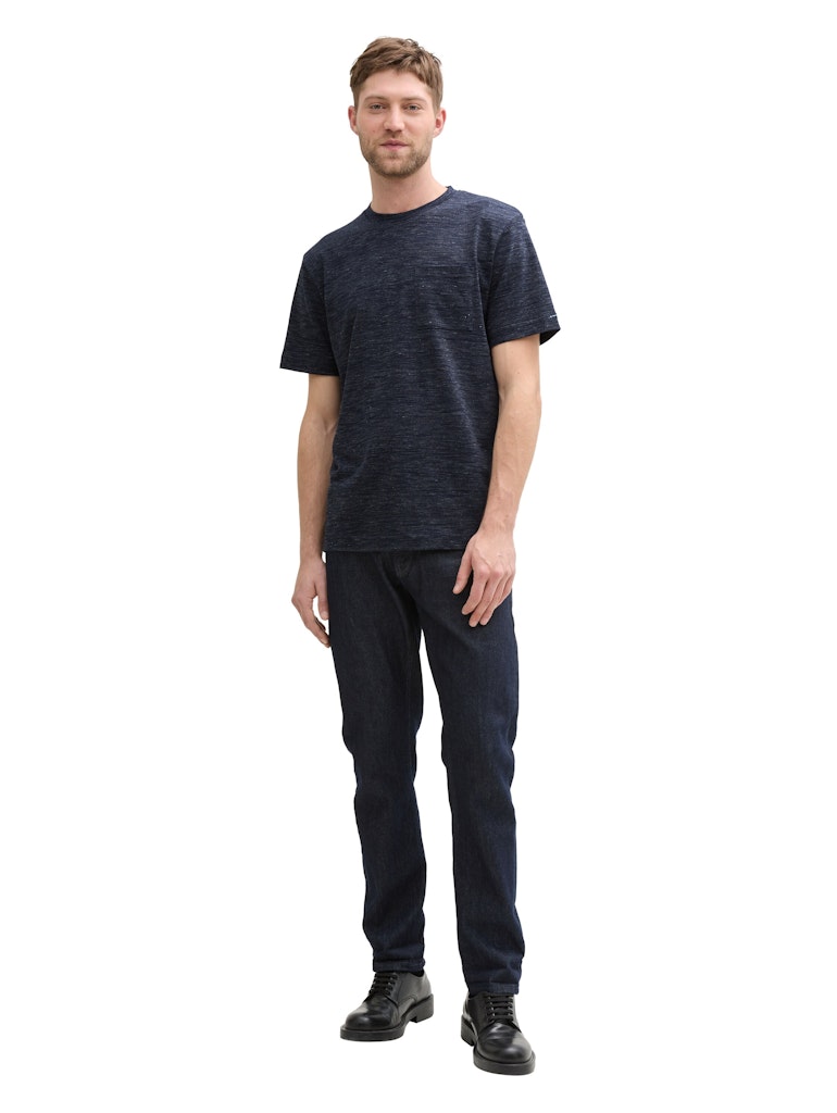 Tom Tailor Herren T-Shirts kurz Sky Captain Blu