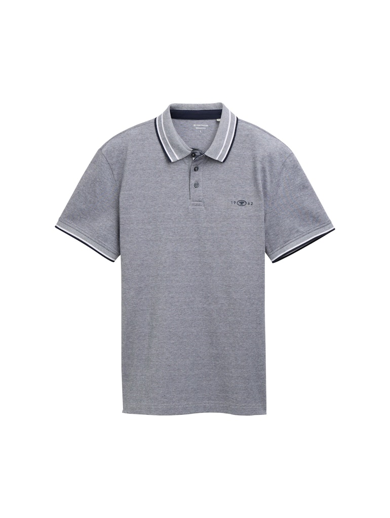 Tom Tailor Herren Polo-Shirts Navy White Two