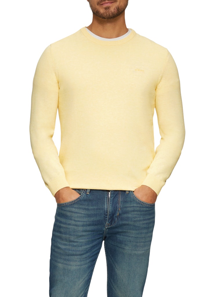 S. Oliver red Herren Pullover Yellow