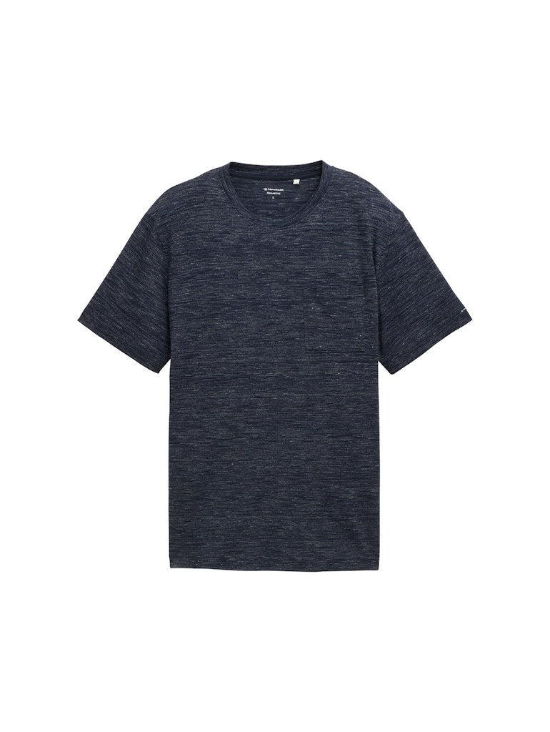 Tom Tailor Herren T-Shirts kurz Sky Captain Blu