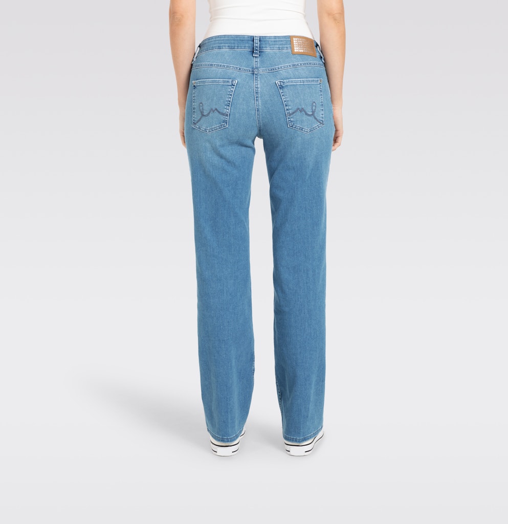 Mac Damen Jeans Winter Baby Blu
