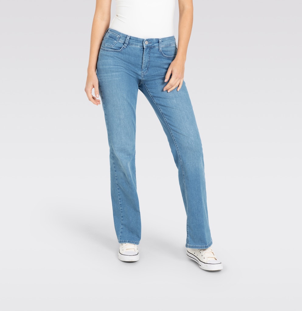 Mac Damen Jeans Winter Baby Blu