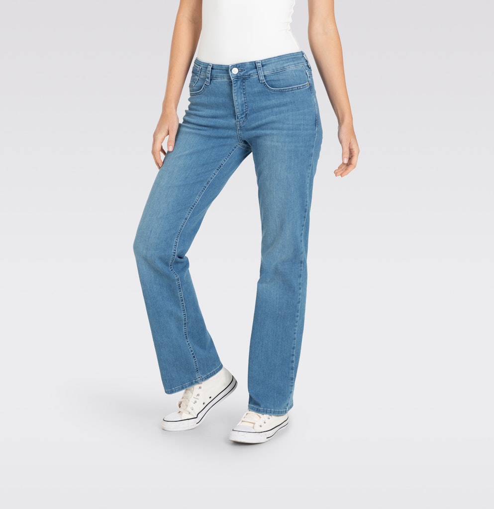 Mac Damen Jeans Winter Baby Blu