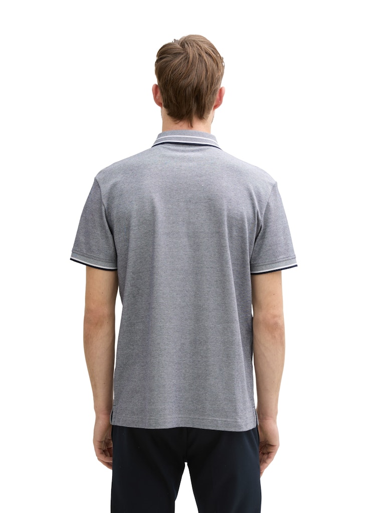 Tom Tailor Herren Polo-Shirts Navy White Two
