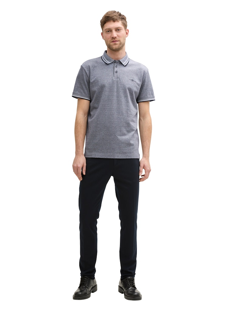 Tom Tailor Herren Polo-Shirts Navy White Two