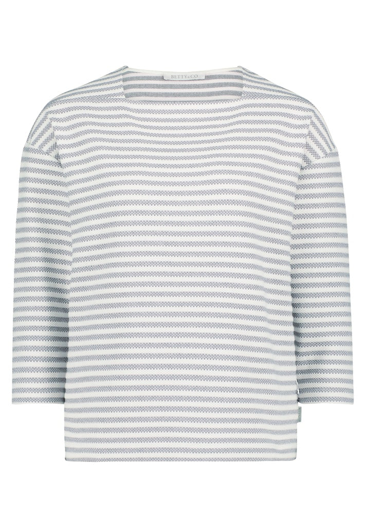 Betty & Co Damen T-Shirts Dark Blue/Cream