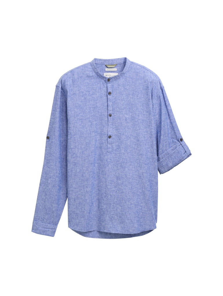 Tom Tailor denim Herren Hemden lang Royal Blue Cham