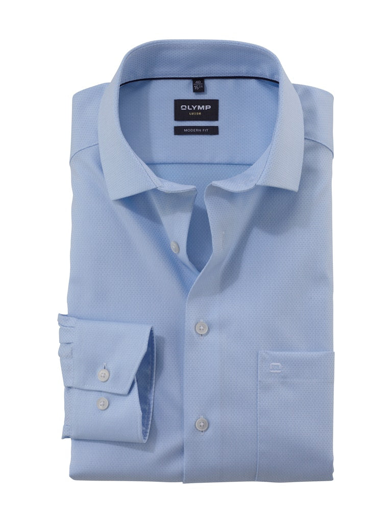 Olymp Herren Hemden lang  Bleu