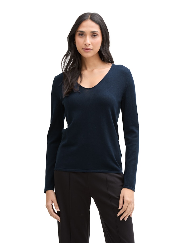 Tom Tailor Damen Sweatshirts Sky Captain Blu