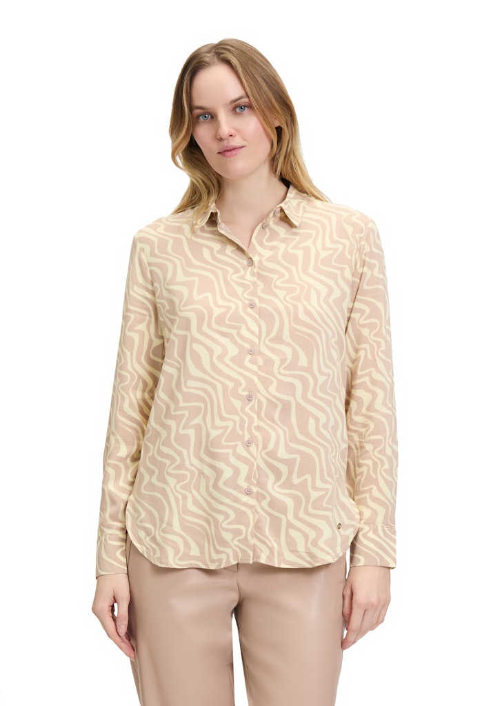 Betty & Co Damen Blusen Taupe/Yellow