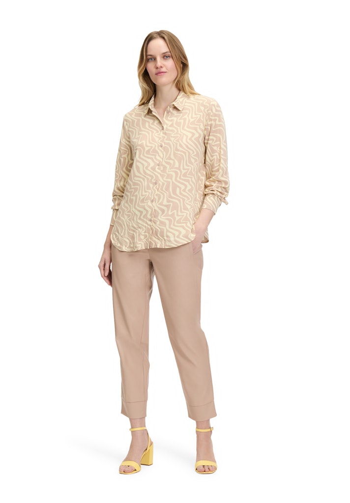 Betty & Co Damen Blusen Taupe/Yellow