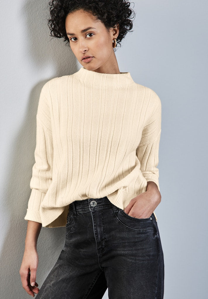 Street One Damen Pullover  Soft Beig