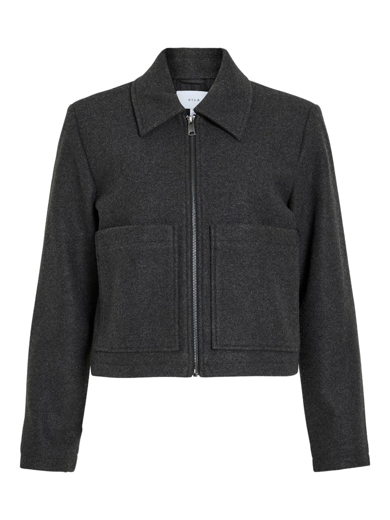 Vila Damen Jacken Dark Grey Melan