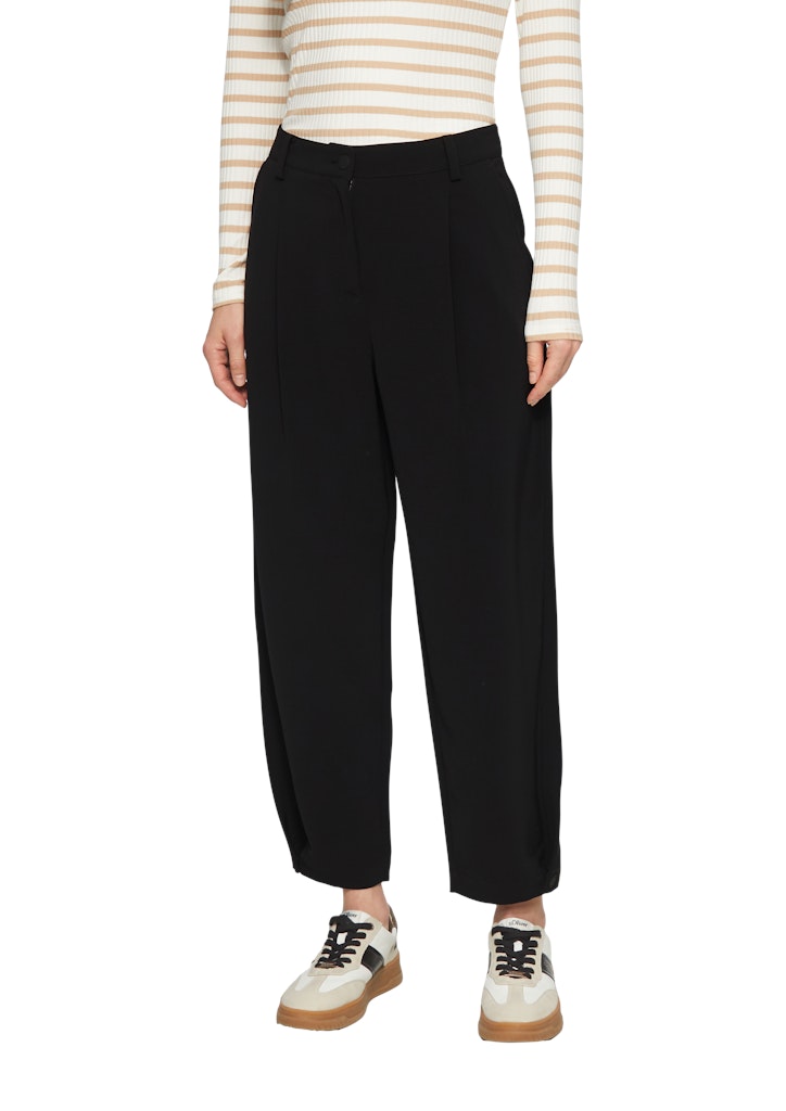 S. Oliver red Damen Hosen Grey/Black