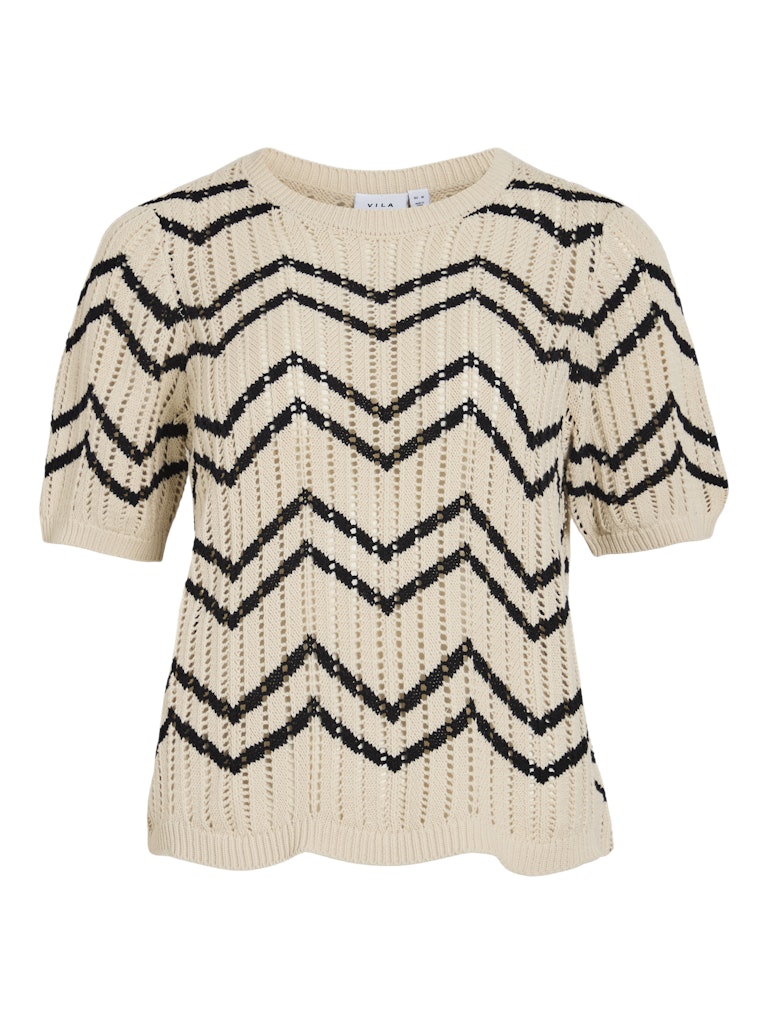 Vila Damen Pullover Birch/Black Bea