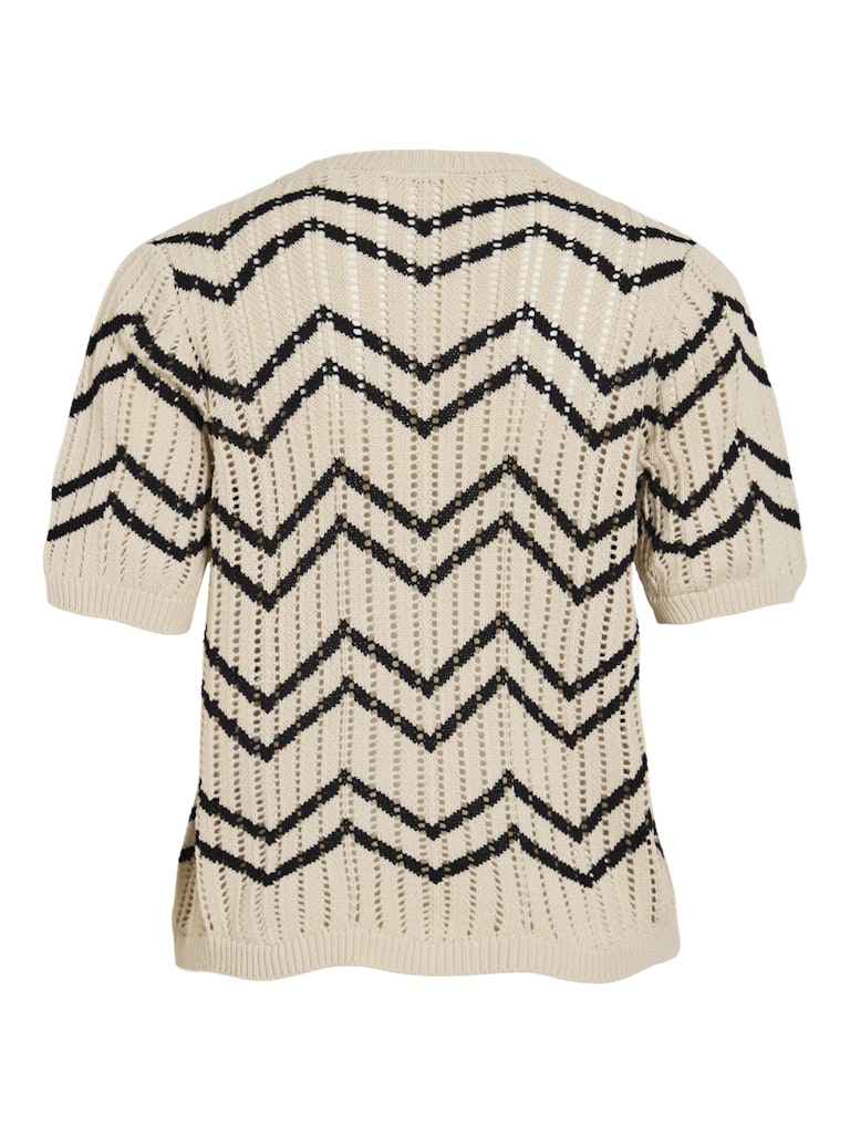 Vila Damen Pullover Birch/Black Bea
