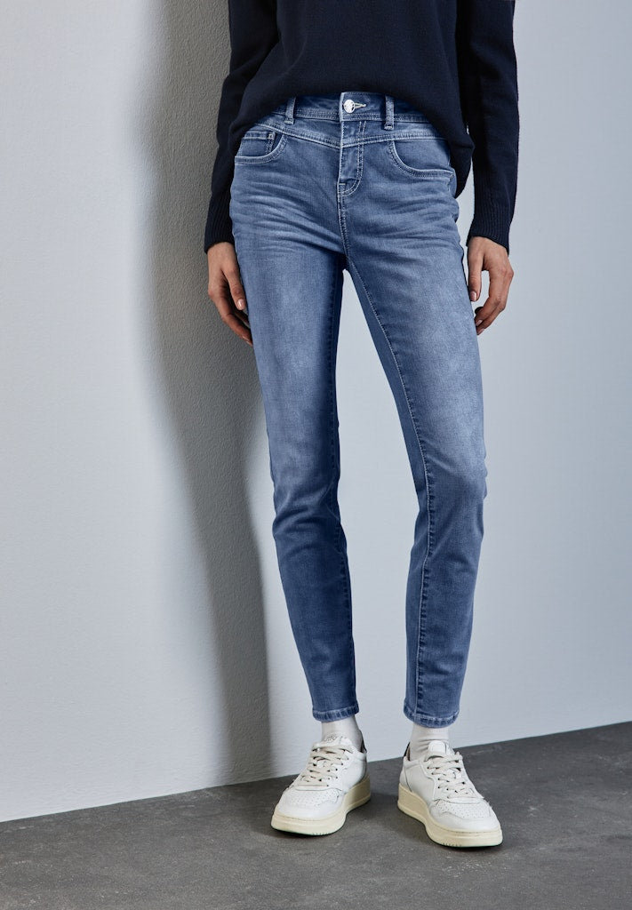 Street One Damen Hosen  Light Blu