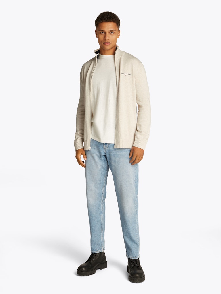 Tommy Jeans Herren Strickjacken Ae Beige