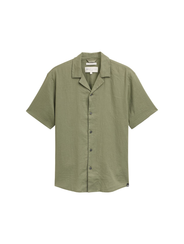 Tom Tailor denim Herren Hemden kurz Tree Moss Green