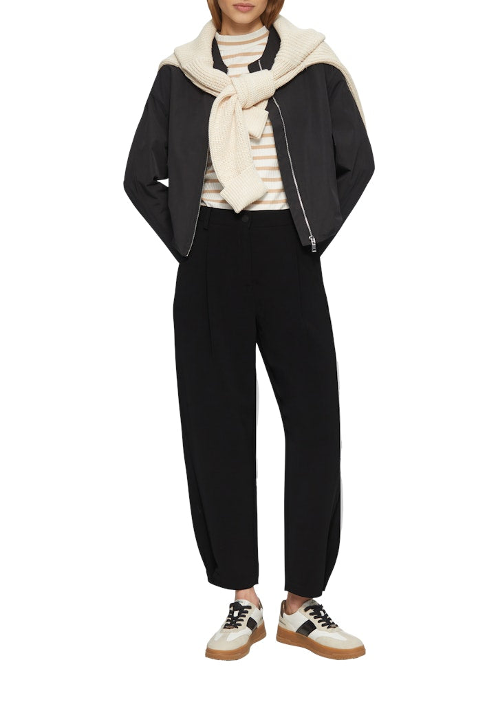 S. Oliver red Damen Hosen Grey/Black