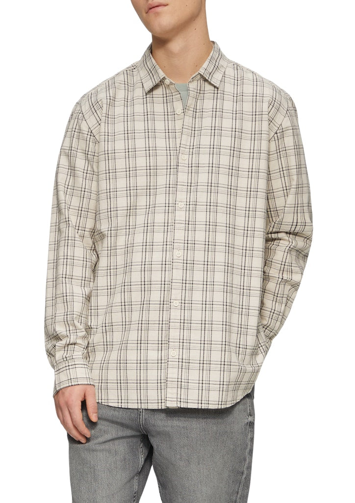 QS by S.Oliver Herren Hemden lang Grey/Black