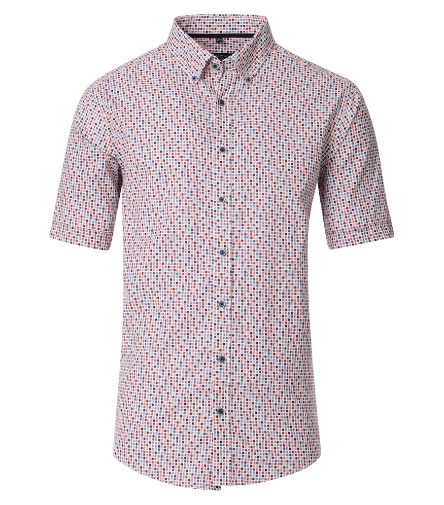 Casa Moda Herren Hemden kurz  Rot