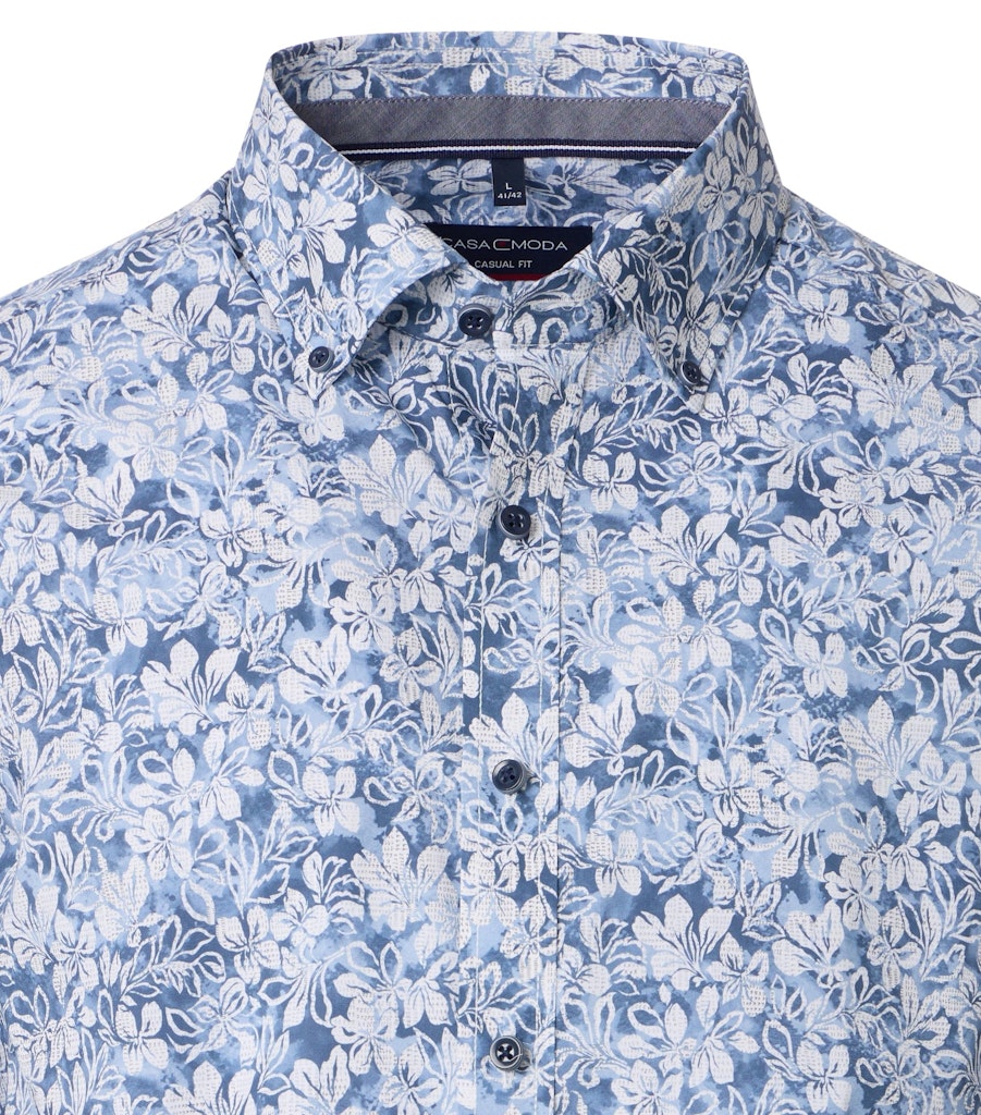 Casa Moda Herren Hemden kurz  Blau
