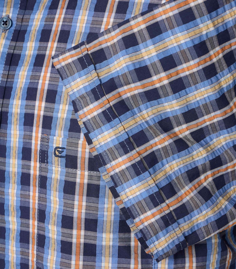 Casa Moda Herren Hemden kurz  Blau